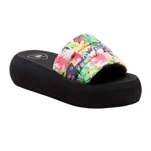 Rocket Dog Womens/Ladies Splash Bahama Flatform Sliders / Black